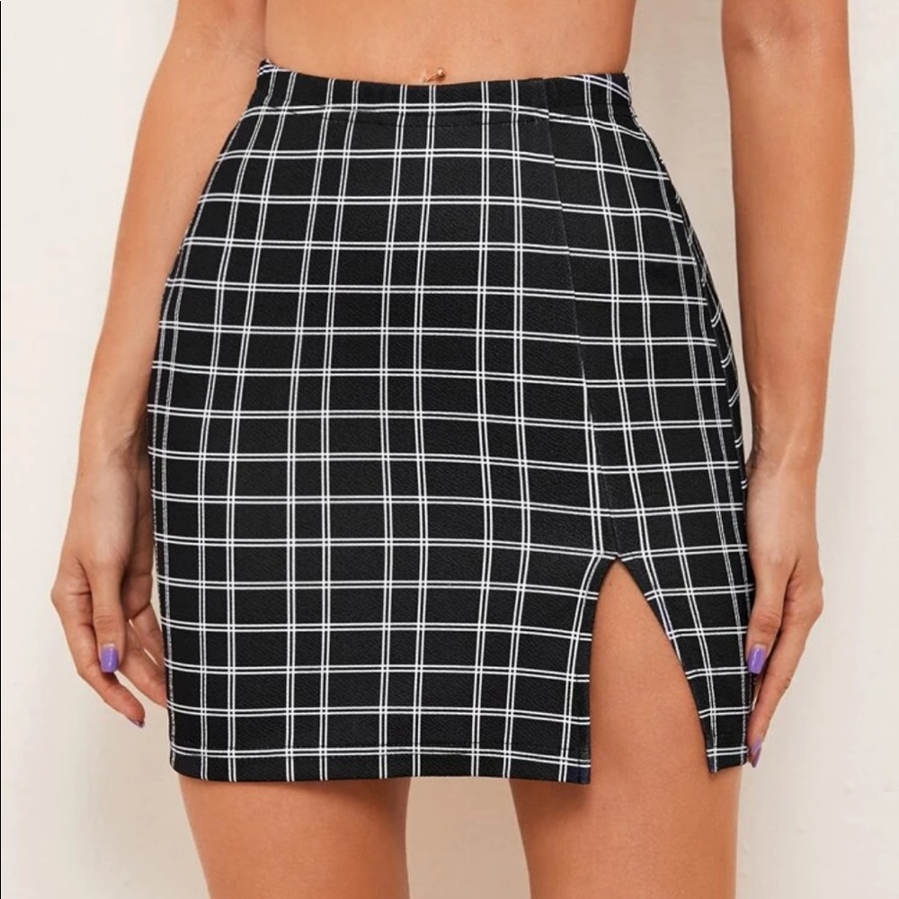 SHEIN Plaid Skirt
